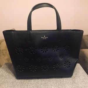 Kate Spade NY Perforated flower Tote-Black